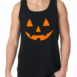 Bewild Halloween Prints Halloween Shirt - Orange Jack O' Lantern Tank Top