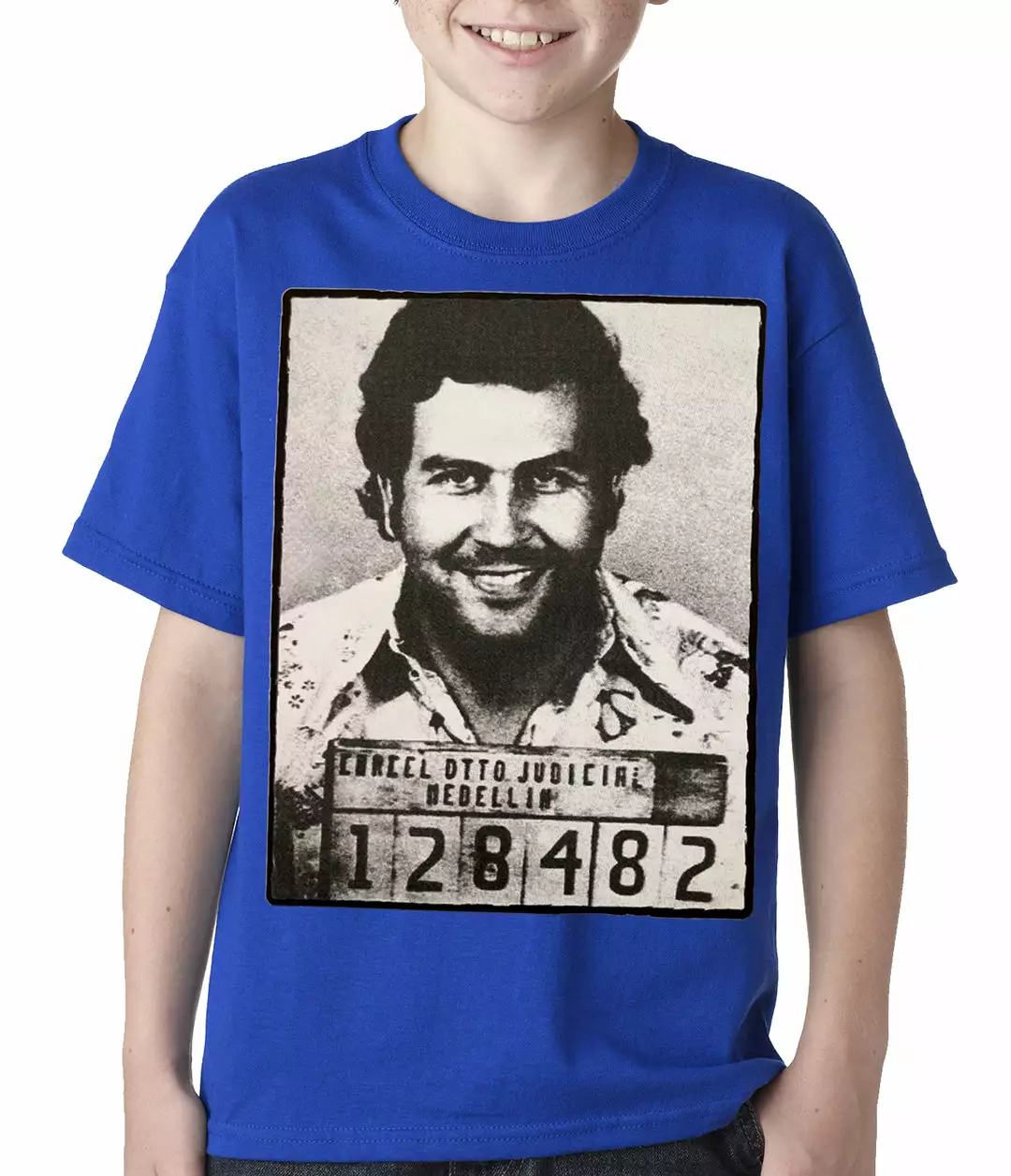 Bewild Cool Funny & Offensive Pablo Escobar Smiling Mug Shot Kids T-shirt 10 Bewild Cool Funny & Offensive Pablo Escobar Smiling Mug Shot Kids T-shirt