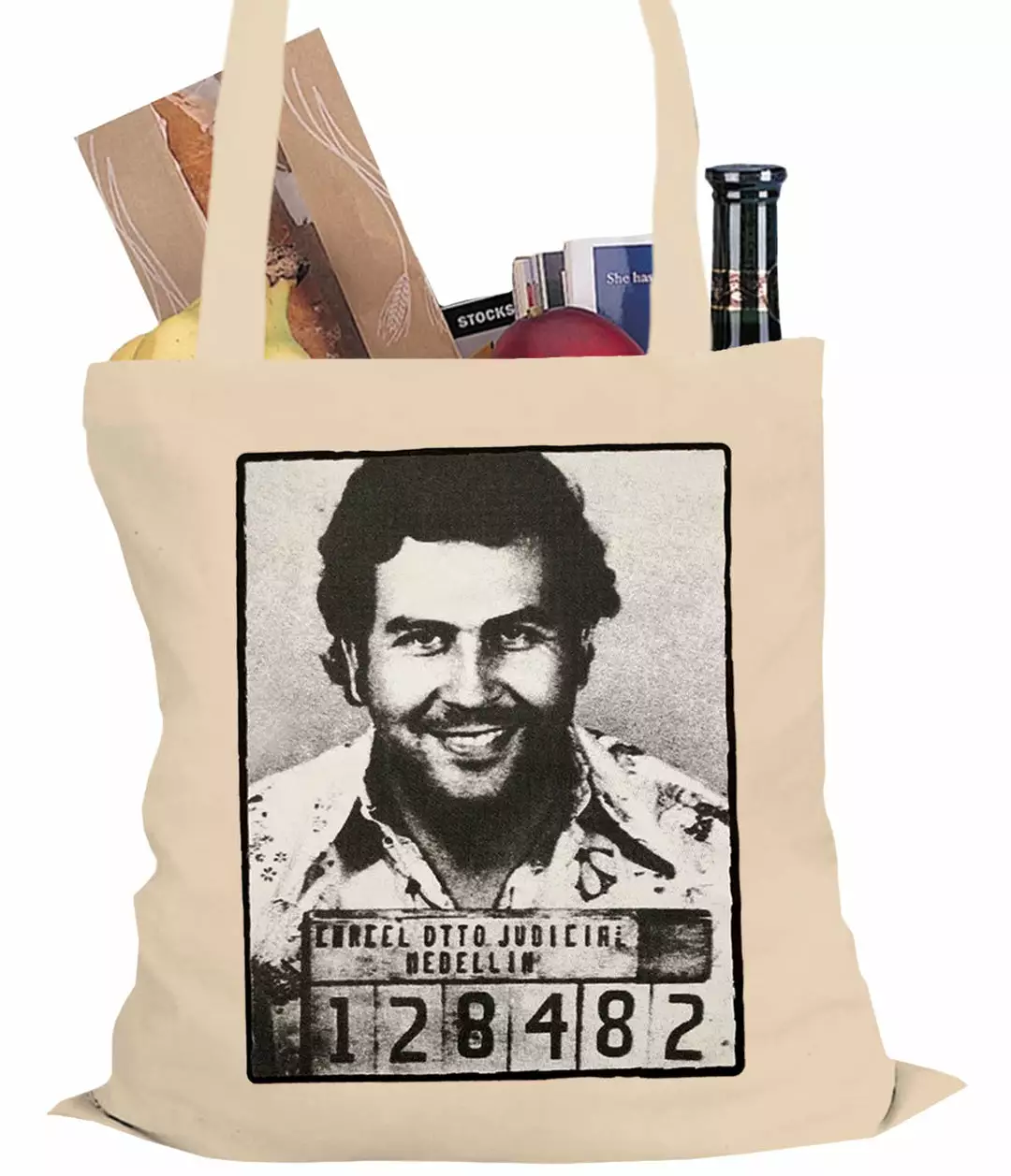 Bewild Pablo Escobar Smiling Mug Shot Tote Bag Cool Funny & Offensive 6 Bewild Pablo Escobar Smiling Mug Shot Tote Bag Cool Funny & Offensive