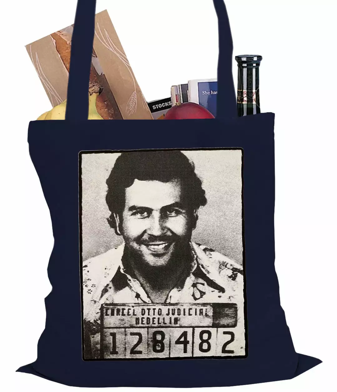 Bewild Pablo Escobar Smiling Mug Shot Tote Bag Cool Funny & Offensive 7 Bewild Pablo Escobar Smiling Mug Shot Tote Bag Cool Funny & Offensive