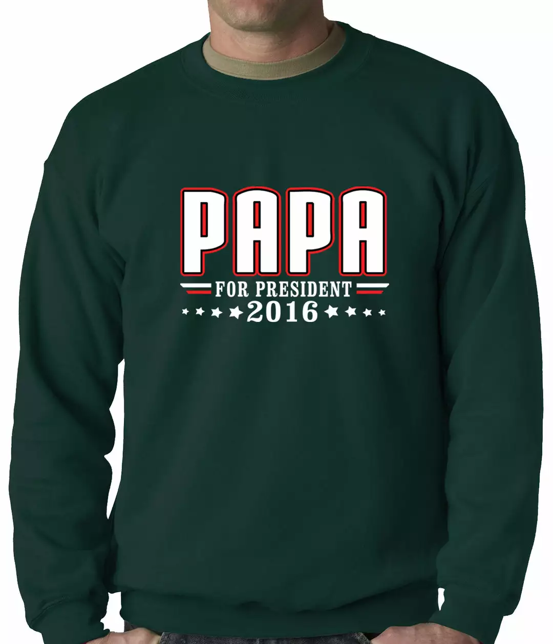 Bewild Positive Reinforcement PAPA For PRESIDENT 2016 - Vote For Papa Adult Crewneck 5 Bewild Positive Reinforcement PAPA For PRESIDENT 2016 - Vote For Papa Adult Crewneck