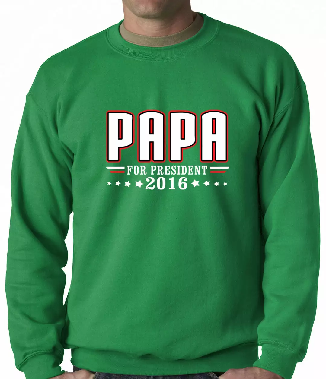 Bewild Positive Reinforcement PAPA For PRESIDENT 2016 - Vote For Papa Adult Crewneck 6 Bewild Positive Reinforcement PAPA For PRESIDENT 2016 - Vote For Papa Adult Crewneck
