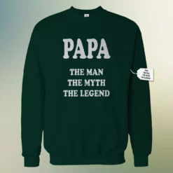 Bewild Papa - The Man, The Myth, The Legend Fathers Day Crewneck Sweatshirt
