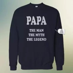 Bewild Papa - The Man, The Myth, The Legend Fathers Day Crewneck Sweatshirt