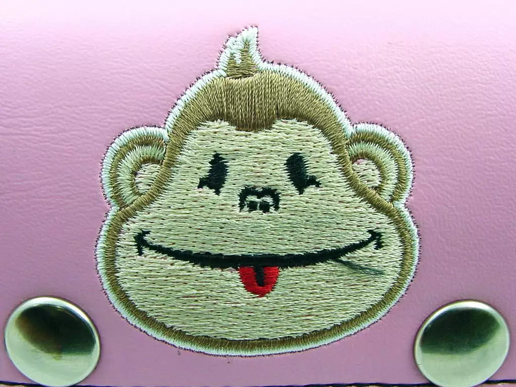 Bewild Pink Monkey Embroidered Chain Wallet 5 Bewild Pink Monkey Embroidered Chain Wallet