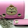 Bewild Pink Monkey Embroidered Chain Wallet 2 Bewild Pink Monkey Embroidered Chain Wallet
