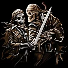 Bewild Cool Funny & Offensive Pirate Skeletons Sword Fight T-Shirt 3 Bewild Cool Funny & Offensive Pirate Skeletons Sword Fight T-Shirt