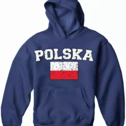 Bewild Nationality & Ethnic Poland "Polska" Vintage Flag International Hoodie