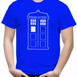 Bewild Comic Con & Gaming Clothing, Video Game Police Box Phone Booth TARDIS Men's T-Shirt
