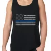 Bewild Police Thin Blue Line American Flag - Support Police Department Horizontal Tanktop 2 Bewild Police Thin Blue Line American Flag - Support Police Department Horizontal Tanktop