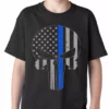 Bewild Police Thin Blue Line Skull American Flag - Support Police Department Kids T-shirt Say It Loud 1 Bewild Police Thin Blue Line Skull American Flag - Support Police Department Kids T-shirt Say It Loud