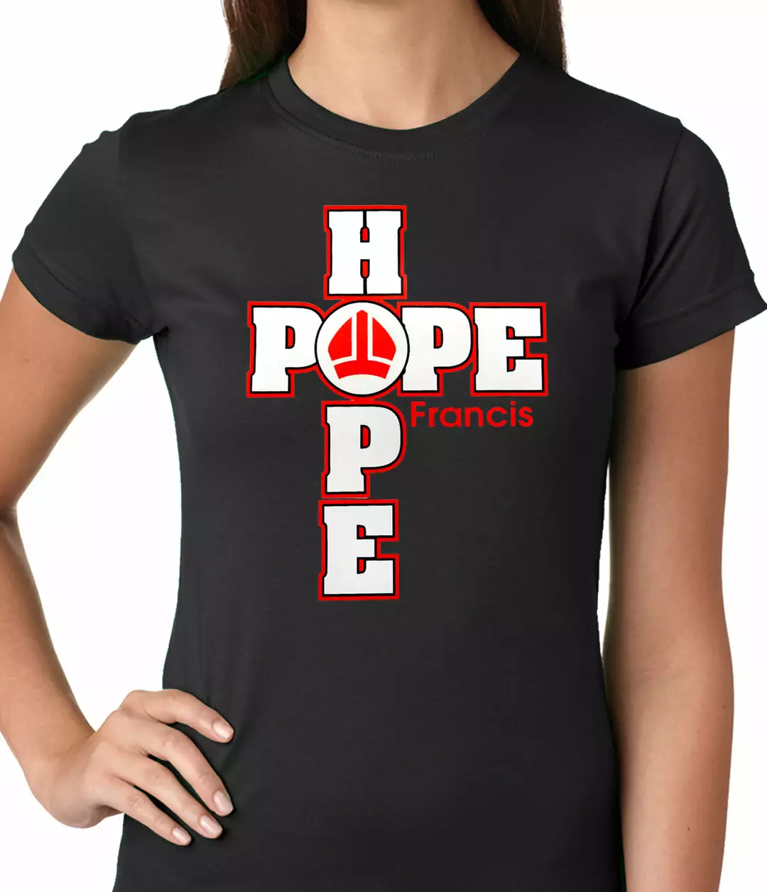 Bewild Pope Francis - Hope Ladies T-shirt 3 Bewild Pope Francis - Hope Ladies T-shirt
