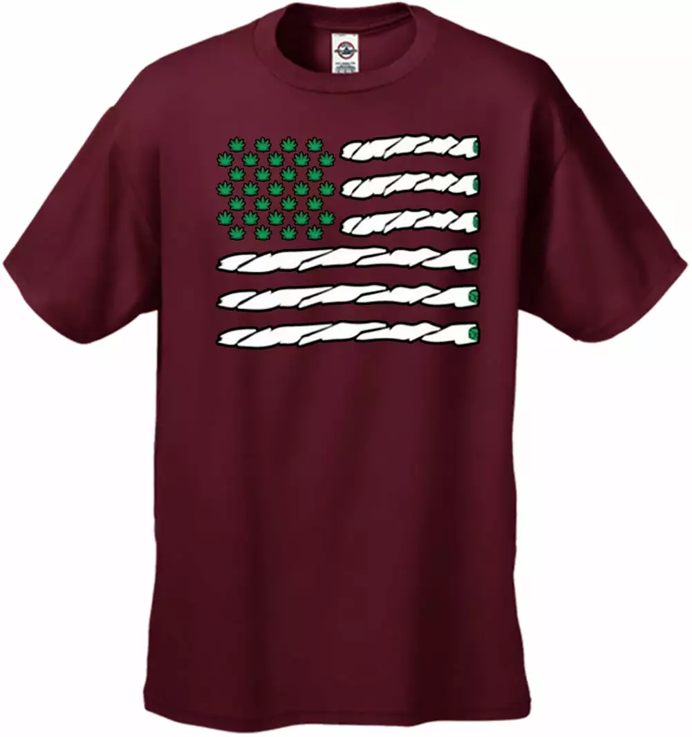 Bewild Pot American Flag Men's T-Shirt Cool Funny & Offensive 6 Bewild Pot American Flag Men's T-Shirt Cool Funny & Offensive