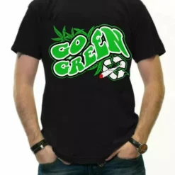 Bewild Pot Head & Stoner Tees - Go Green T-Shirt Cool Funny & Offensive