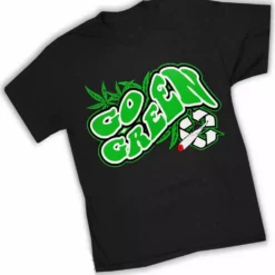 Bewild Pot Head & Stoner Tees - Go Green T-Shirt Cool Funny & Offensive