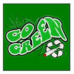 Bewild Pot Head & Stoner Tees - Go Green T-Shirt Cool Funny & Offensive