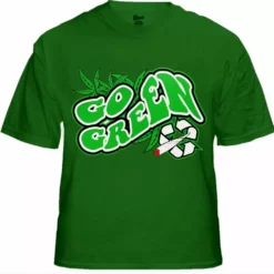 Bewild Pot Head & Stoner Tees - Go Green T-Shirt Cool Funny & Offensive