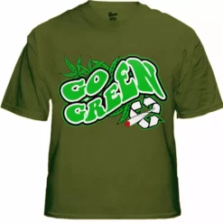 Bewild Pot Head & Stoner Tees - Go Green T-Shirt Cool Funny & Offensive