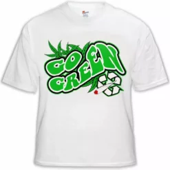 Bewild Pot Head & Stoner Tees - Go Green T-Shirt Cool Funny & Offensive