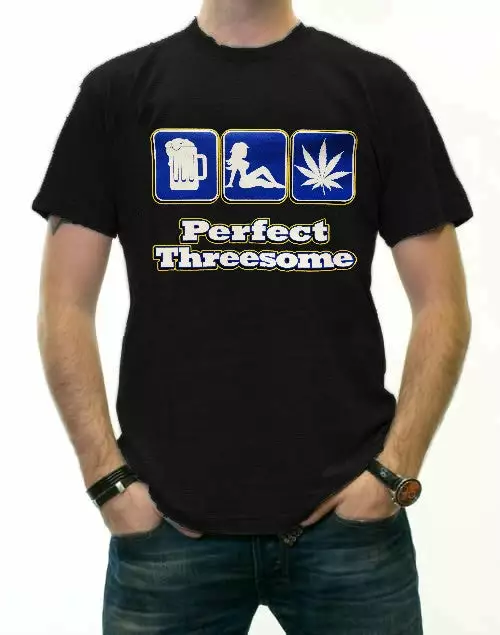 Bewild Pot Head & Stoner Tees - The Perfect Threesome T-Shirt 3 Bewild Pot Head & Stoner Tees - The Perfect Threesome T-Shirt