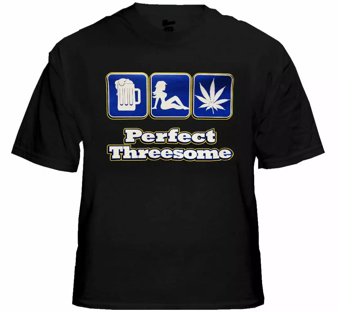 Bewild Pot Head & Stoner Tees - The Perfect Threesome T-Shirt 4 Bewild Pot Head & Stoner Tees - The Perfect Threesome T-Shirt