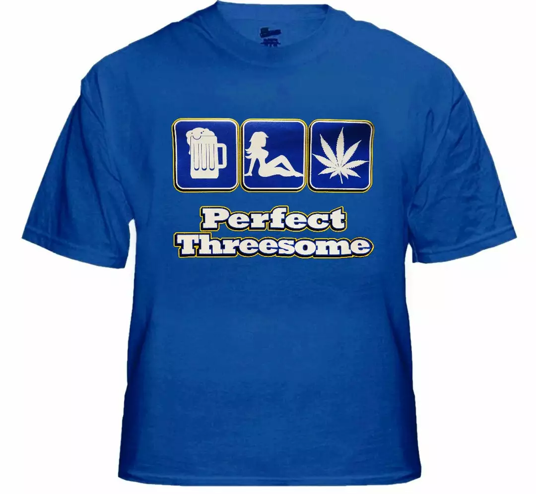 Bewild Pot Head & Stoner Tees - The Perfect Threesome T-Shirt 8 Bewild Pot Head & Stoner Tees - The Perfect Threesome T-Shirt