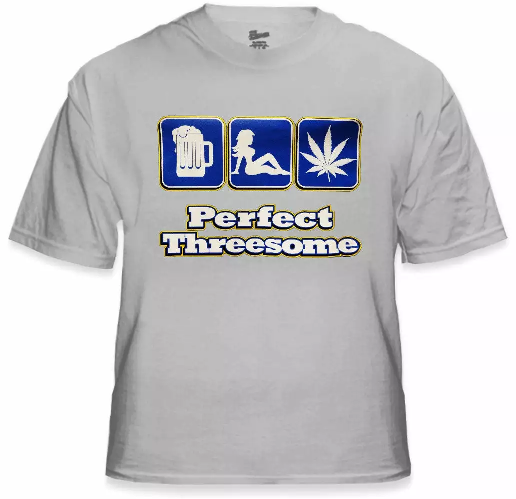 Bewild Pot Head & Stoner Tees - The Perfect Threesome T-Shirt 9 Bewild Pot Head & Stoner Tees - The Perfect Threesome T-Shirt