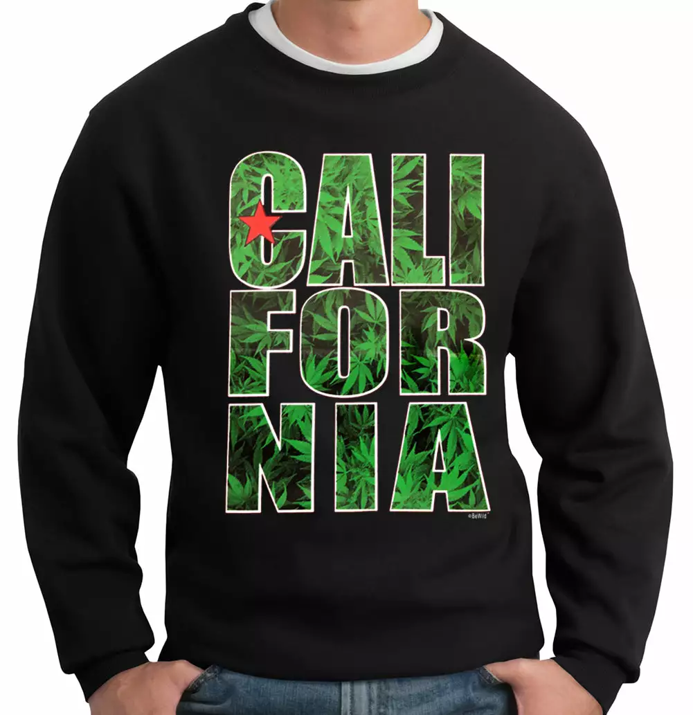 Bewild Cool Funny & Offensive Pot Leaf California Crewneck Sweatshirt 3 Bewild Cool Funny & Offensive Pot Leaf California Crewneck Sweatshirt
