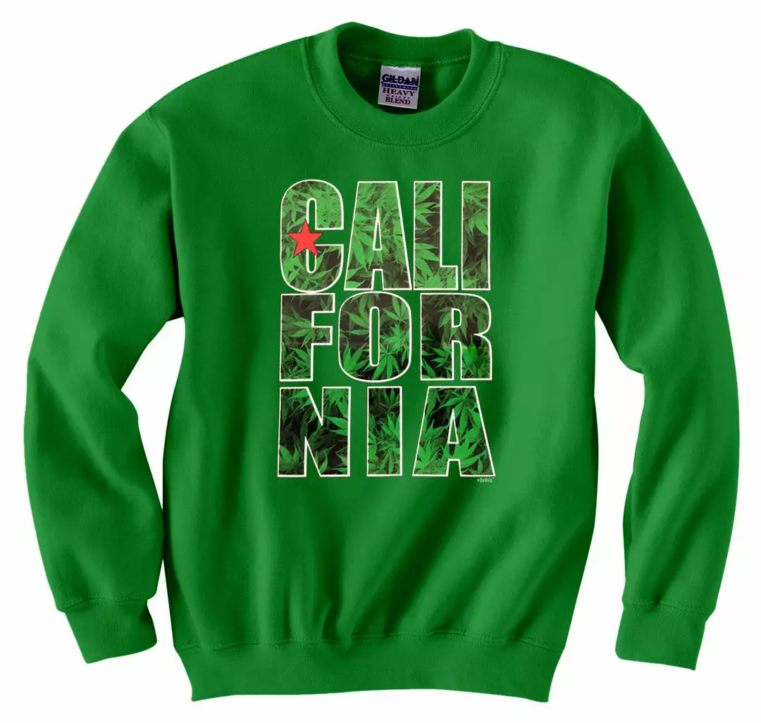 Bewild Cool Funny & Offensive Pot Leaf California Crewneck Sweatshirt 6 Bewild Cool Funny & Offensive Pot Leaf California Crewneck Sweatshirt