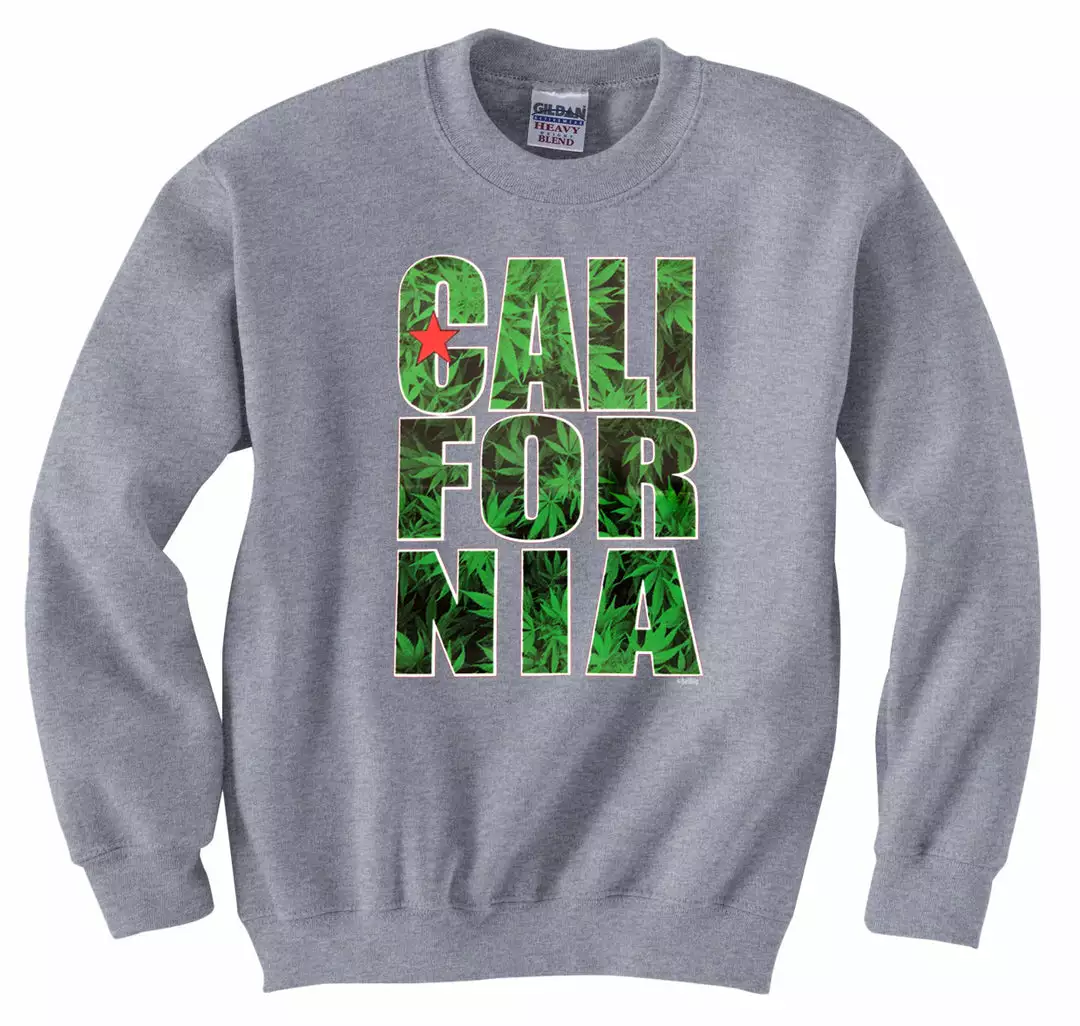 Bewild Cool Funny & Offensive Pot Leaf California Crewneck Sweatshirt 7 Bewild Cool Funny & Offensive Pot Leaf California Crewneck Sweatshirt