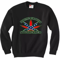 Bewild Pot Leaf Home Grown Southerner Crewneck Sweatshirt