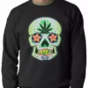 Bewild Pot Leaf Sugar Skull Crewneck