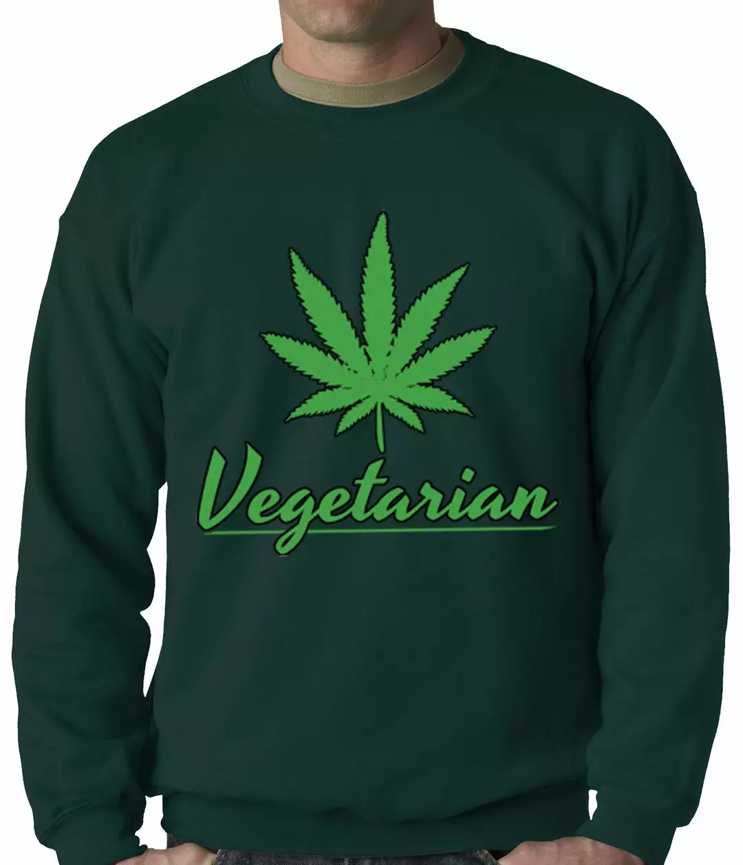 Bewild Pot Leaf Vegetarian Crewneck 5 Bewild Pot Leaf Vegetarian Crewneck