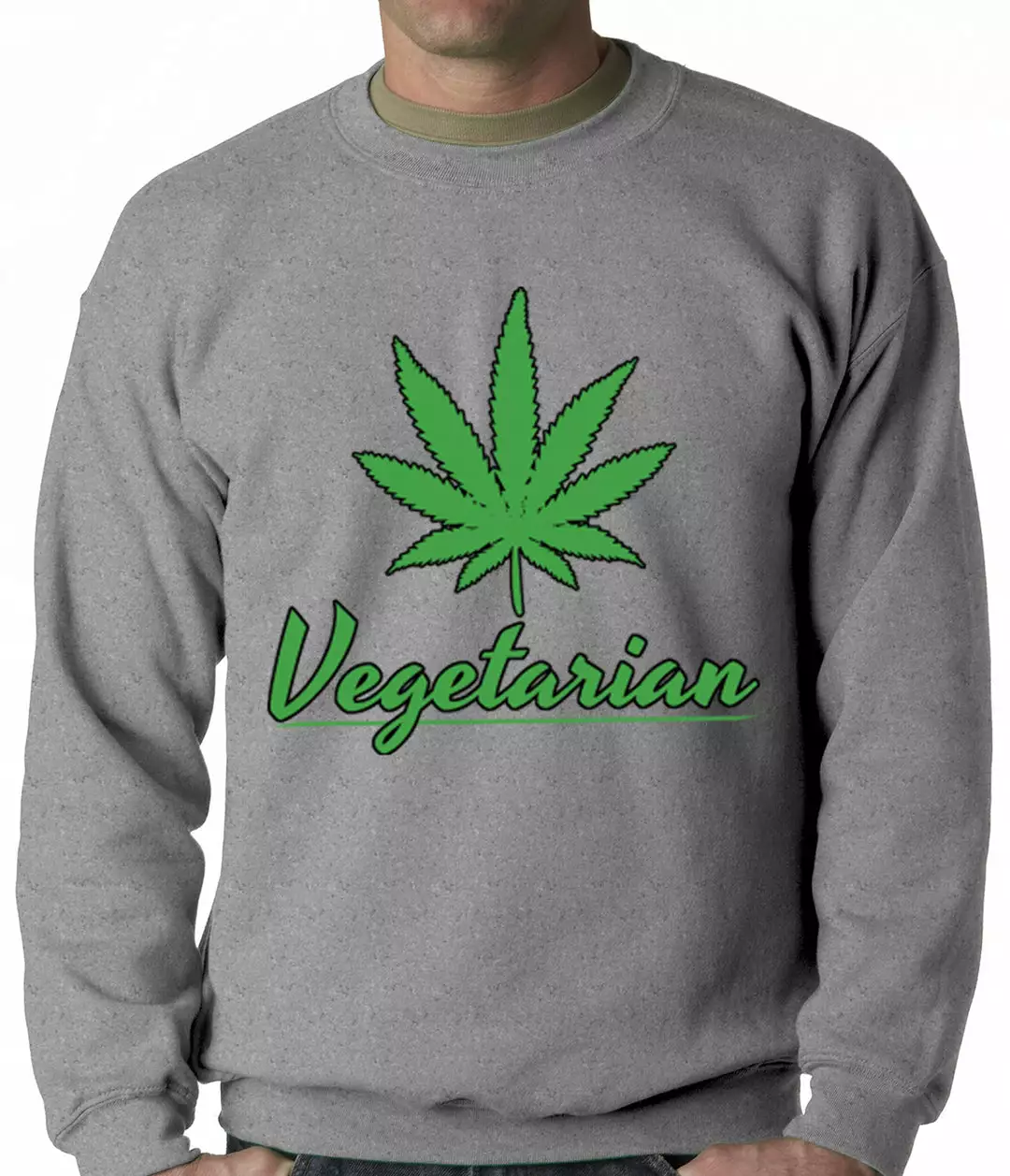 Bewild Pot Leaf Vegetarian Crewneck 6 Bewild Pot Leaf Vegetarian Crewneck
