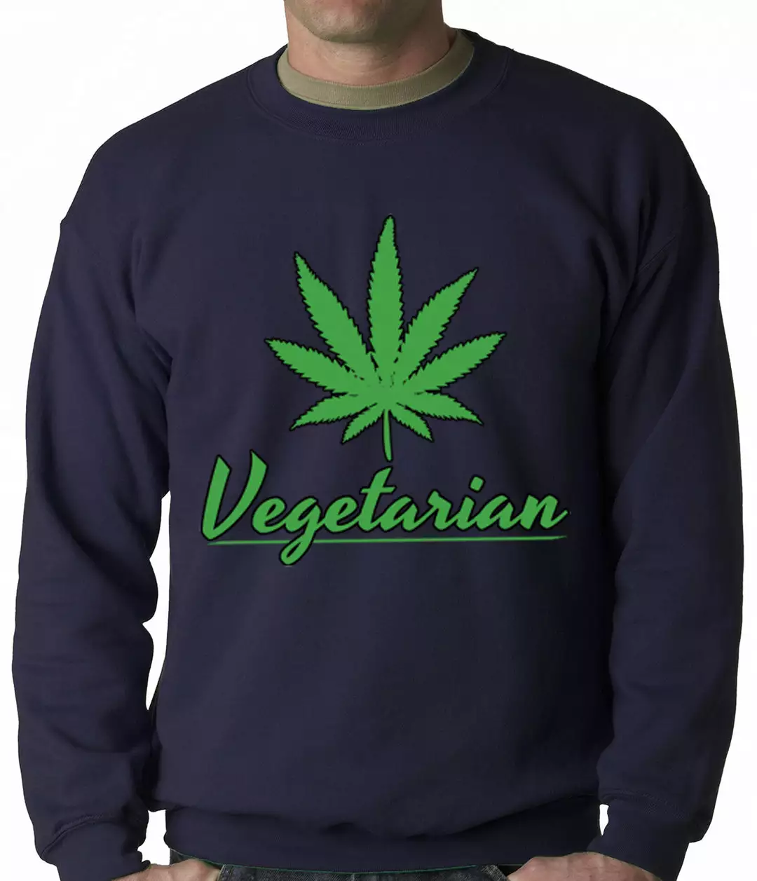 Bewild Pot Leaf Vegetarian Crewneck 7 Bewild Pot Leaf Vegetarian Crewneck
