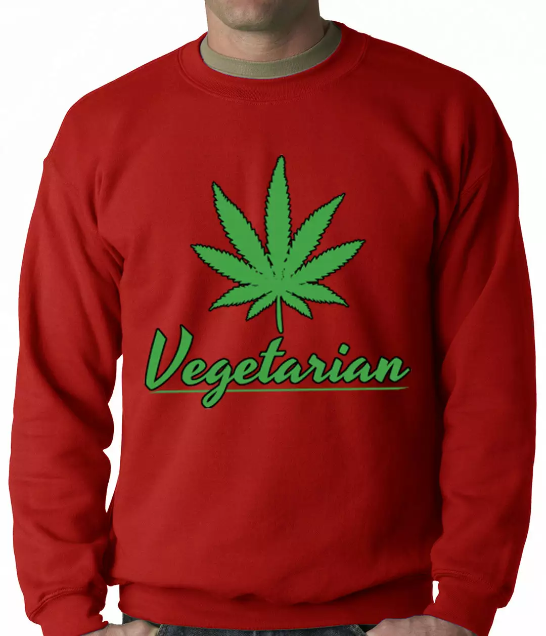 Bewild Pot Leaf Vegetarian Crewneck 8 Bewild Pot Leaf Vegetarian Crewneck