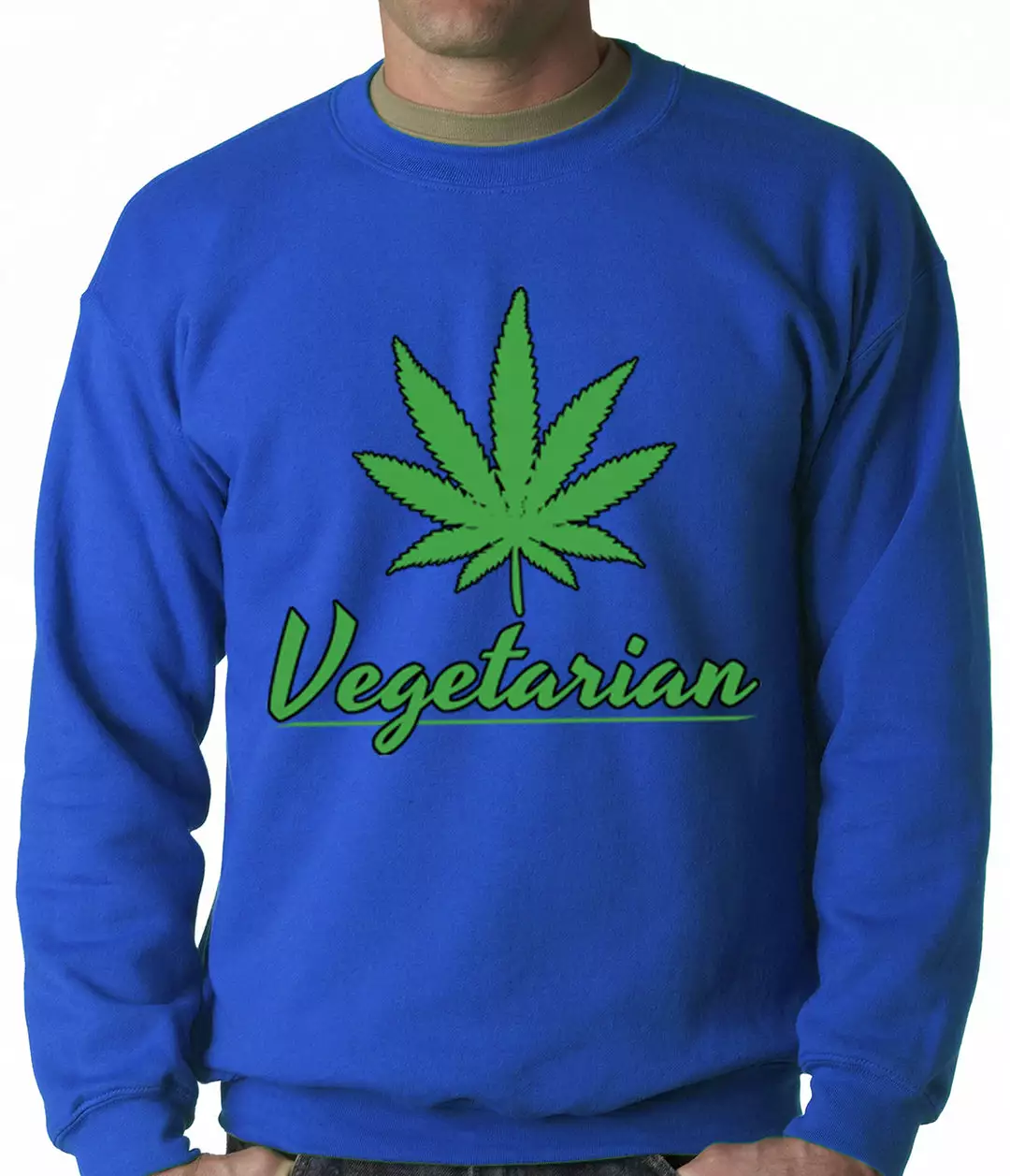 Bewild Pot Leaf Vegetarian Crewneck 9 Bewild Pot Leaf Vegetarian Crewneck