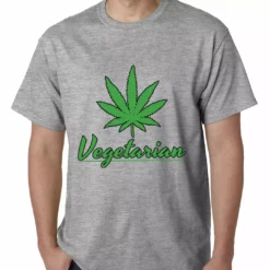 Bewild Pot Leaf Vegetarian Mens T-shirt Cool Funny & Offensive