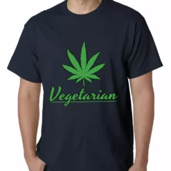 Bewild Pot Leaf Vegetarian Mens T-shirt Cool Funny & Offensive