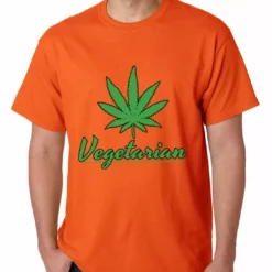 Bewild Pot Leaf Vegetarian Mens T-shirt Cool Funny & Offensive