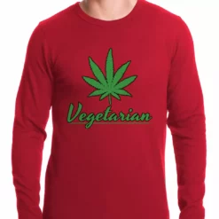 Bewild Cool Funny & Offensive Pot Leaf Vegetarian Thermal Shirt 7 Bewild Cool Funny & Offensive Pot Leaf Vegetarian Thermal Shirt