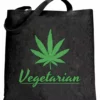Bewild Cool Funny & Offensive Pot Leaf Vegetarian Tote Bag
