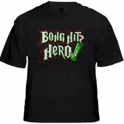 Bewild Pothead And Stoner Tees - Bong Hit Hero T-Shirt Cool Funny & Offensive