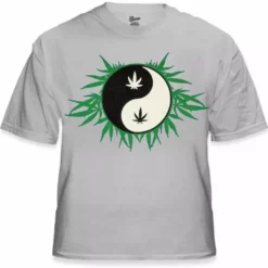 Bewild Pothead & Stoner Tees - 420 Pot Leaf Yin Yang T-Shirt
