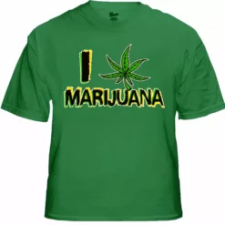 Bewild Pothead & Stoner Tees - I Love Marijuana T-Shirt