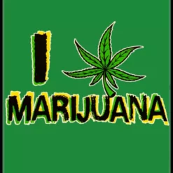 Bewild Pothead & Stoner Tees - I Love Marijuana T-Shirt