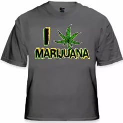 Bewild Pothead & Stoner Tees - I Love Marijuana T-Shirt