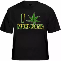 Bewild Pothead & Stoner Tees - I Love Marijuana T-Shirt