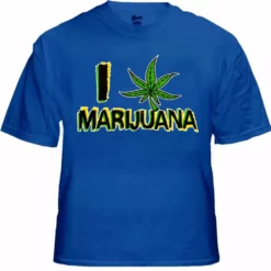 Bewild Pothead & Stoner Tees - I Love Marijuana T-Shirt