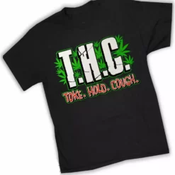 Bewild Pothead & Stoner Tees - THC Toke Hold Cough T-Shirt